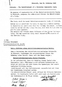 Gründungsdokument CDU Bürstadt